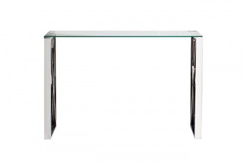 Консоль прозрачное стекло/хром 47ED-CST008 - Фабрика мягкой мебели RINA