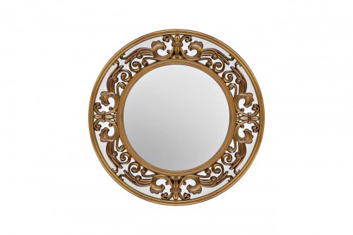 Зеркало круглое в золотой раме M329 - Фабрика мягкой мебели RINA